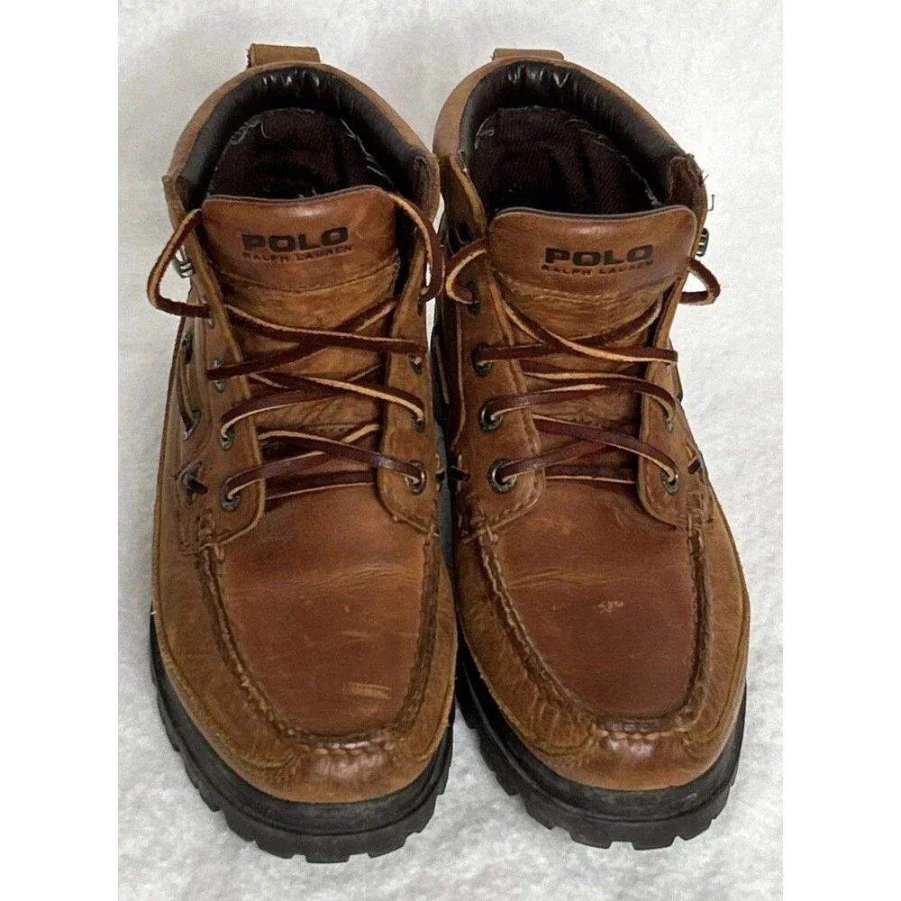 Polo Ralph Lauren Boots Mens Size 7B Leather Combat Hiking MC4852 Ranger Moc